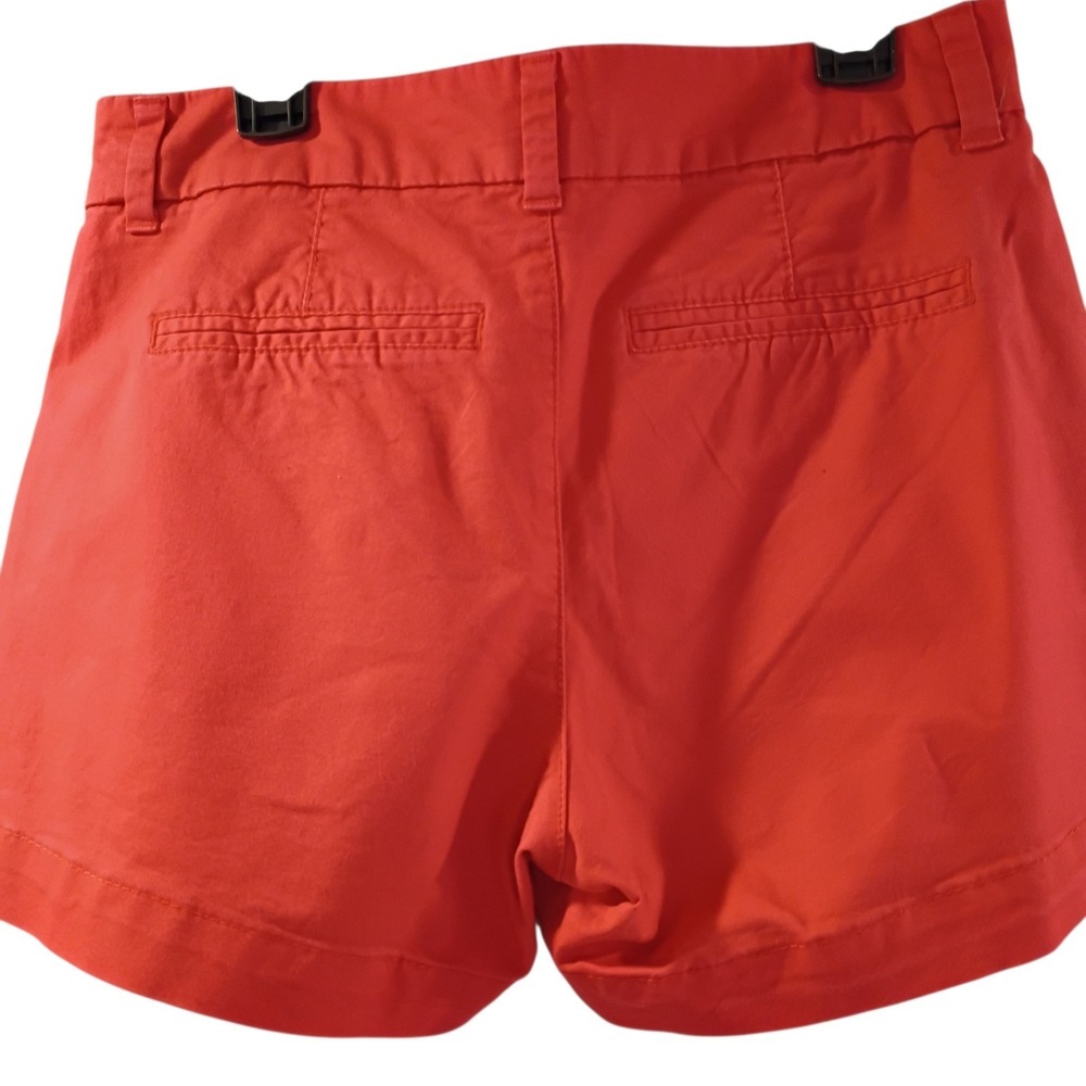 Old Navy Women's Size 0 Red Orange Summer Shorts Mid Rise Pockets Casual EUC - Picture 2 of 5